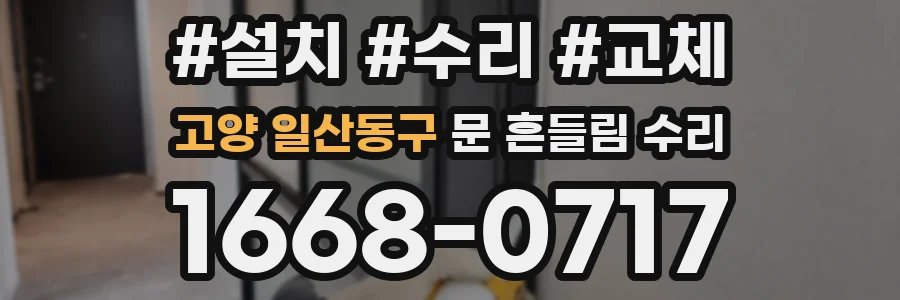 고양 일산동구 문 흔들림 수리