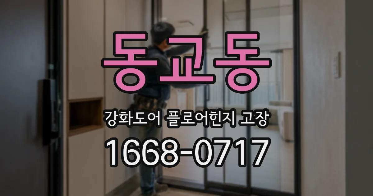 동교동 강화도어 플로어힌지 고장