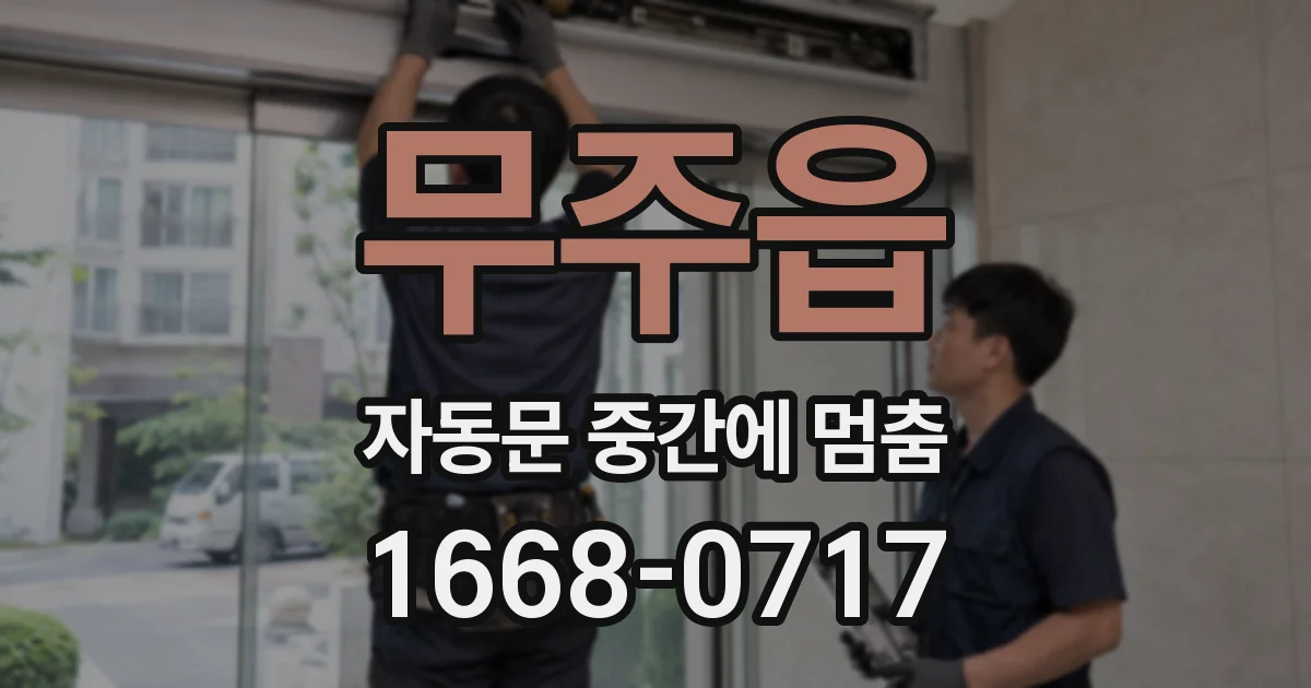 무주읍 자동문 중간에 멈춤