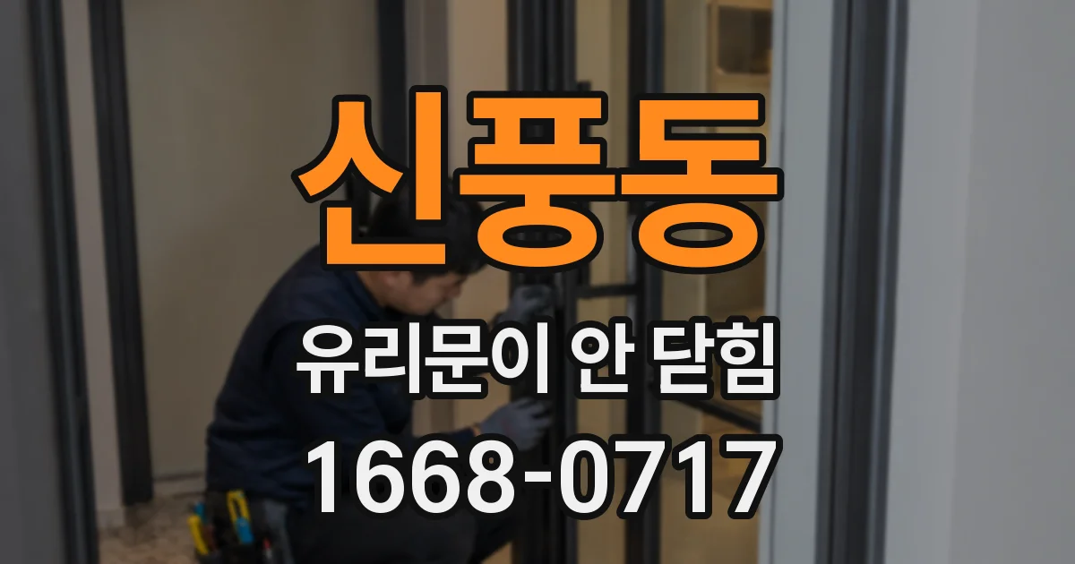 신풍동 유리문이 안 닫힘