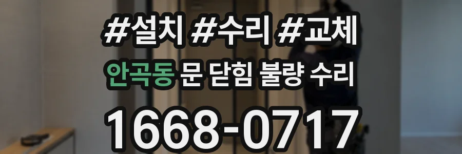 안곡동 문 닫힘 불량 수리
