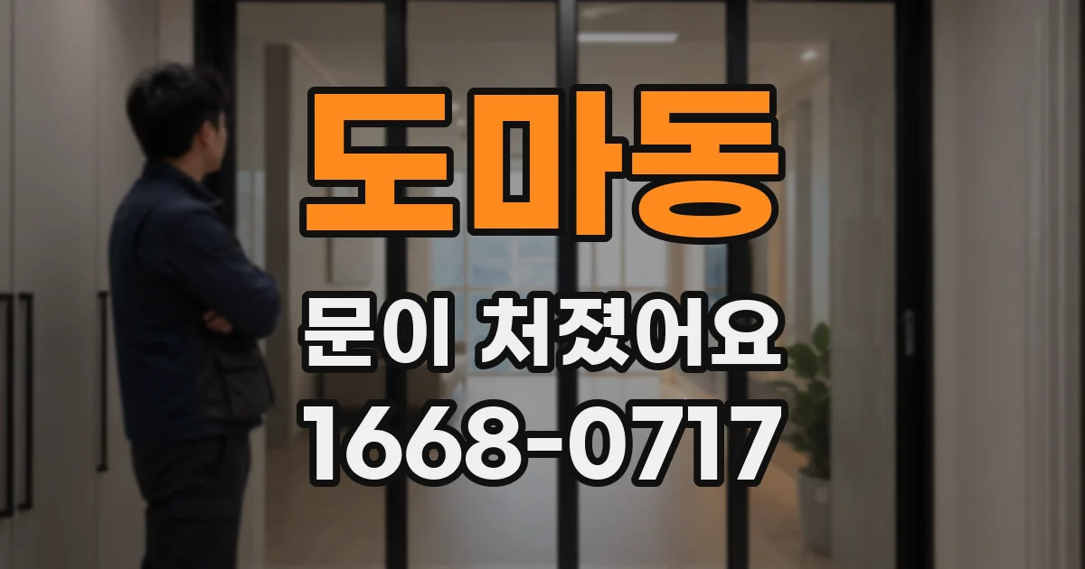 도마동 문이 처졌어요