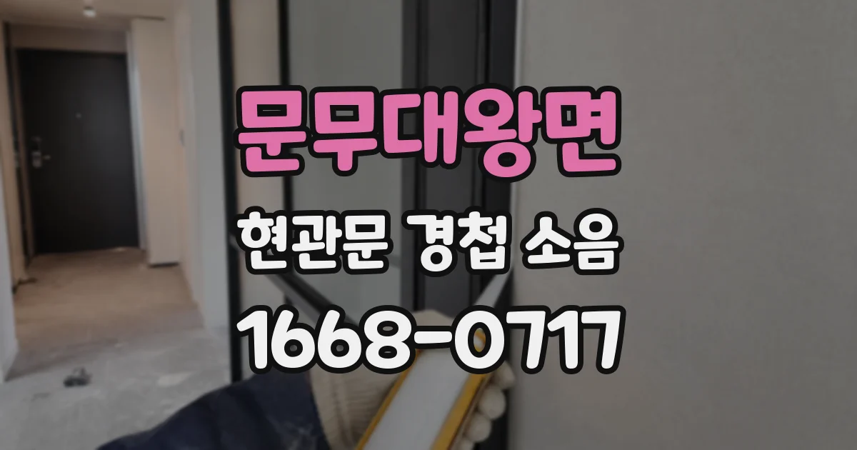 문무대왕면 현관문 경첩 소음