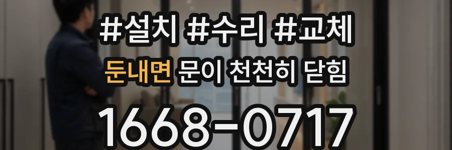 둔내면 문이 천천히 닫힘