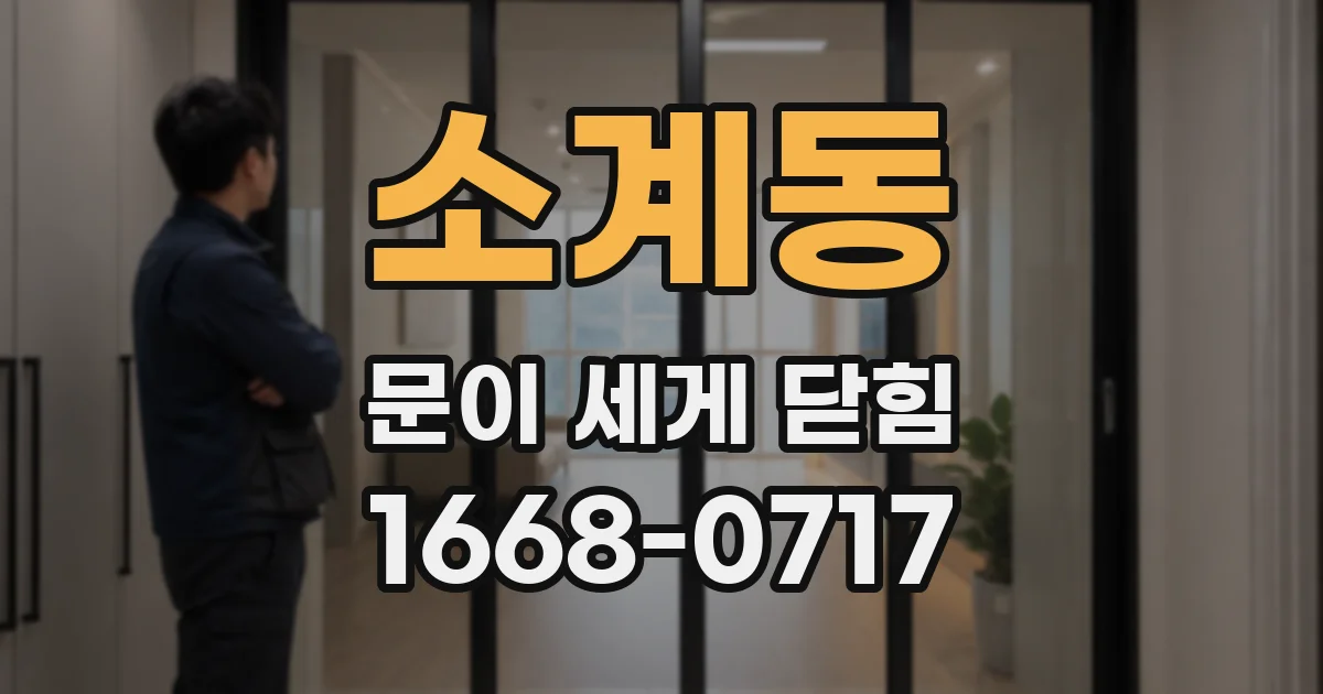 소계동 문이 세게 닫힘