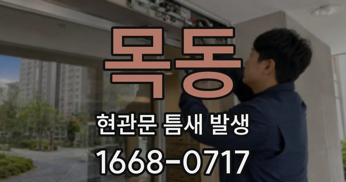목동 현관문 틈새 발생
