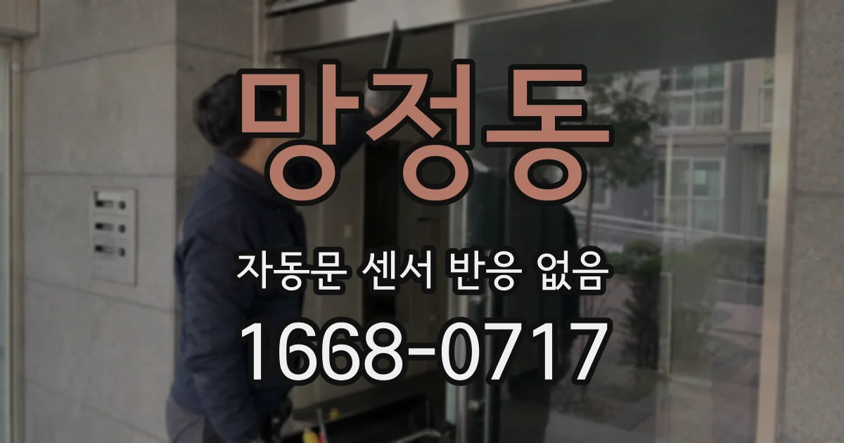 망정동 자동문 센서 반응 없음