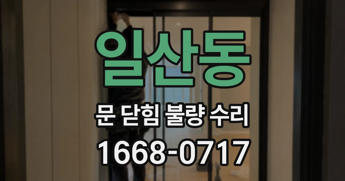 일산동 문 닫힘 불량 수리
