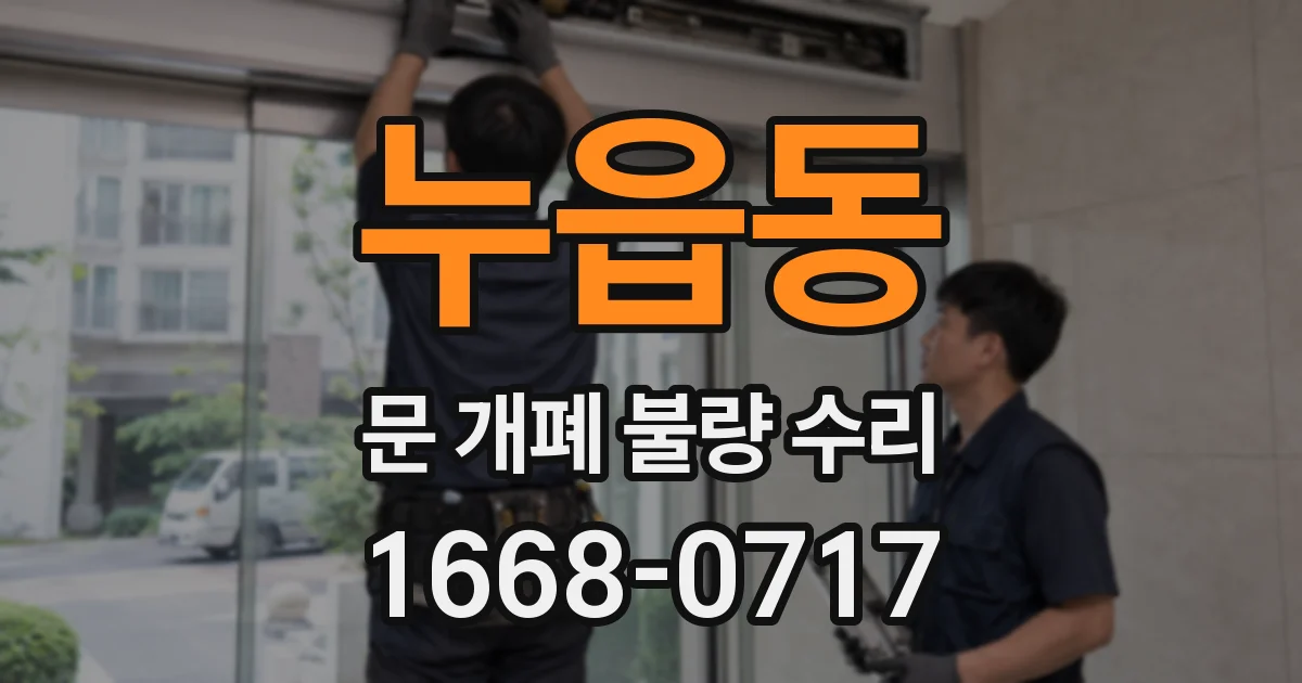 누읍동 문 개폐 불량 수리
