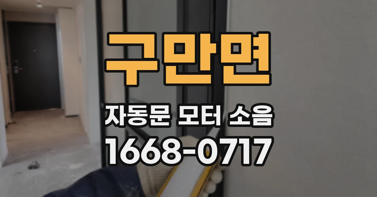 구만면 자동문 모터 소음