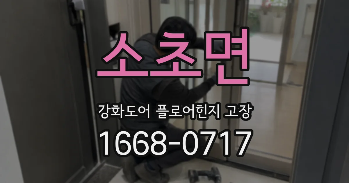 소초면 강화도어 플로어힌지 고장