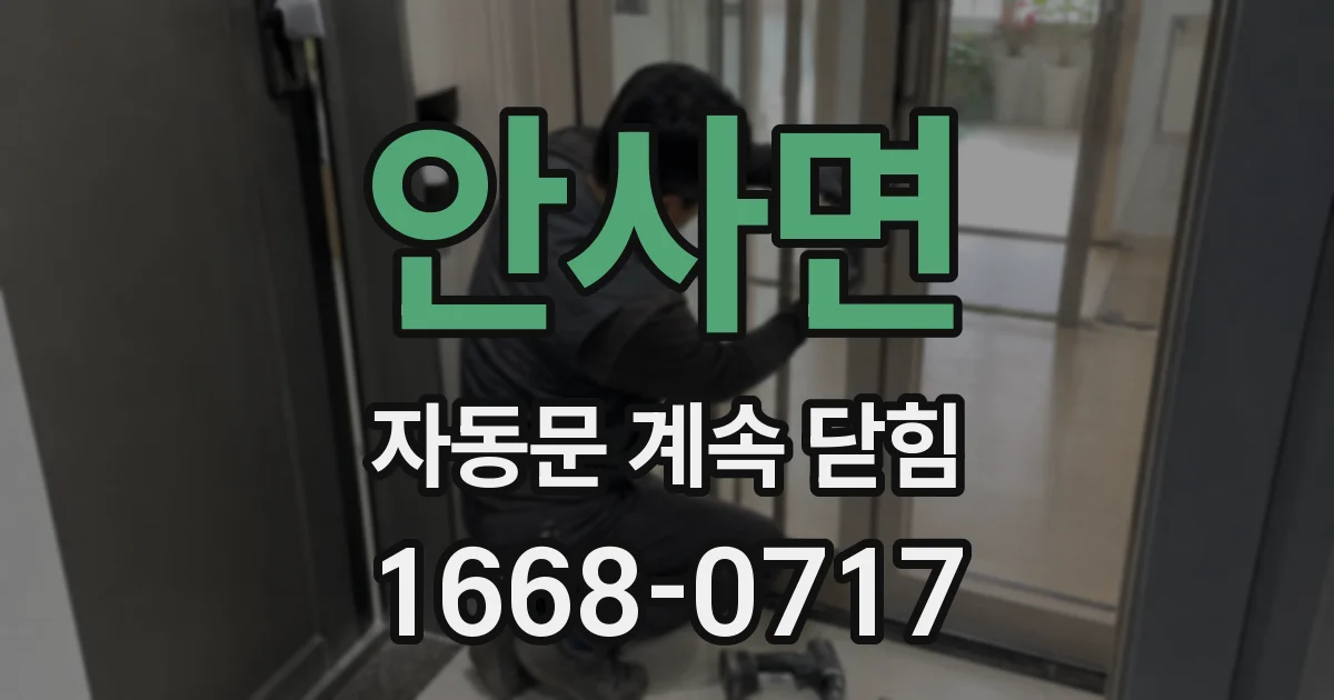 안사면 자동문 계속 닫힘