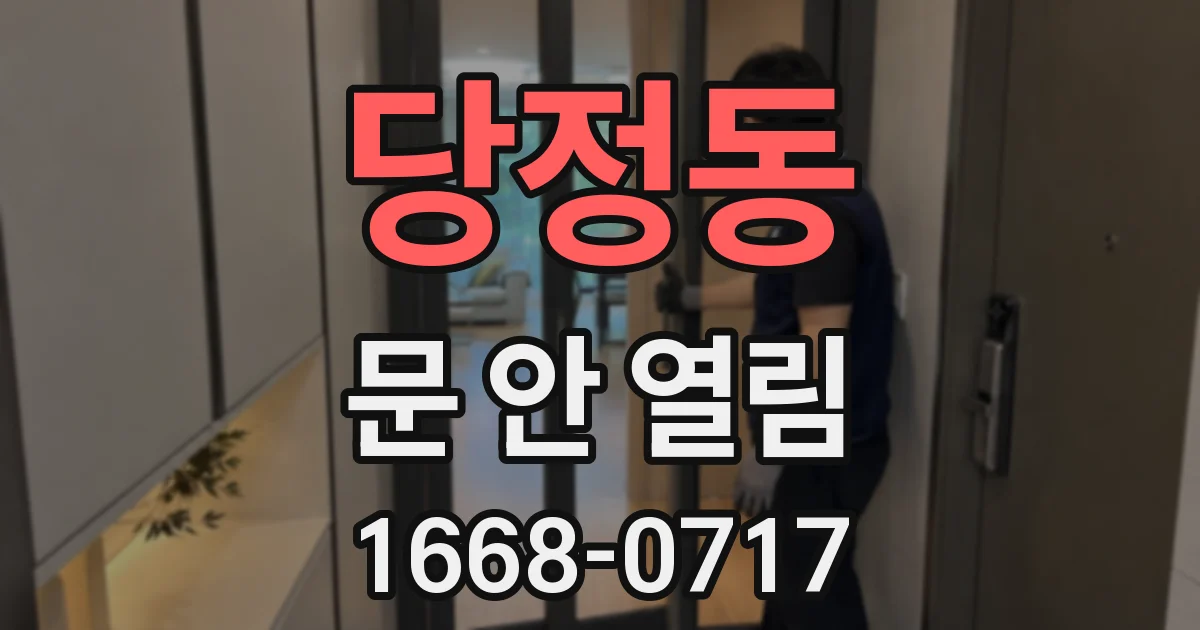 당정동 문 안 열림