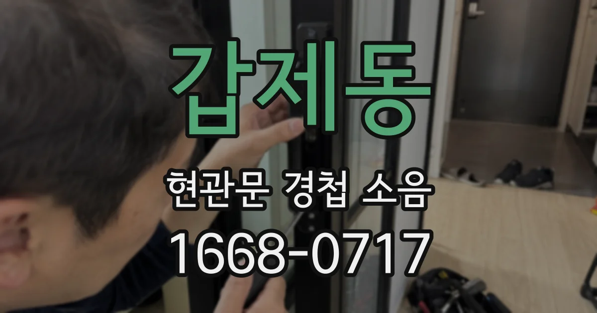 갑제동 현관문 경첩 소음