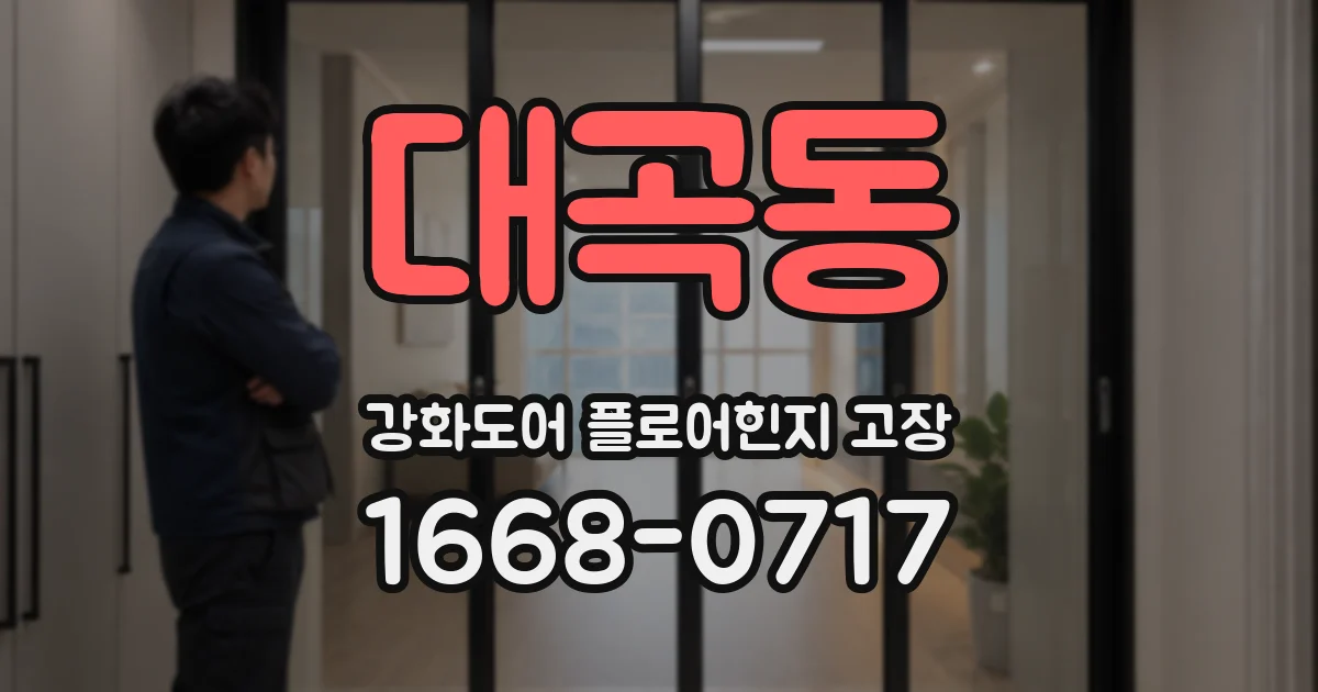 대곡동 강화도어 플로어힌지 고장