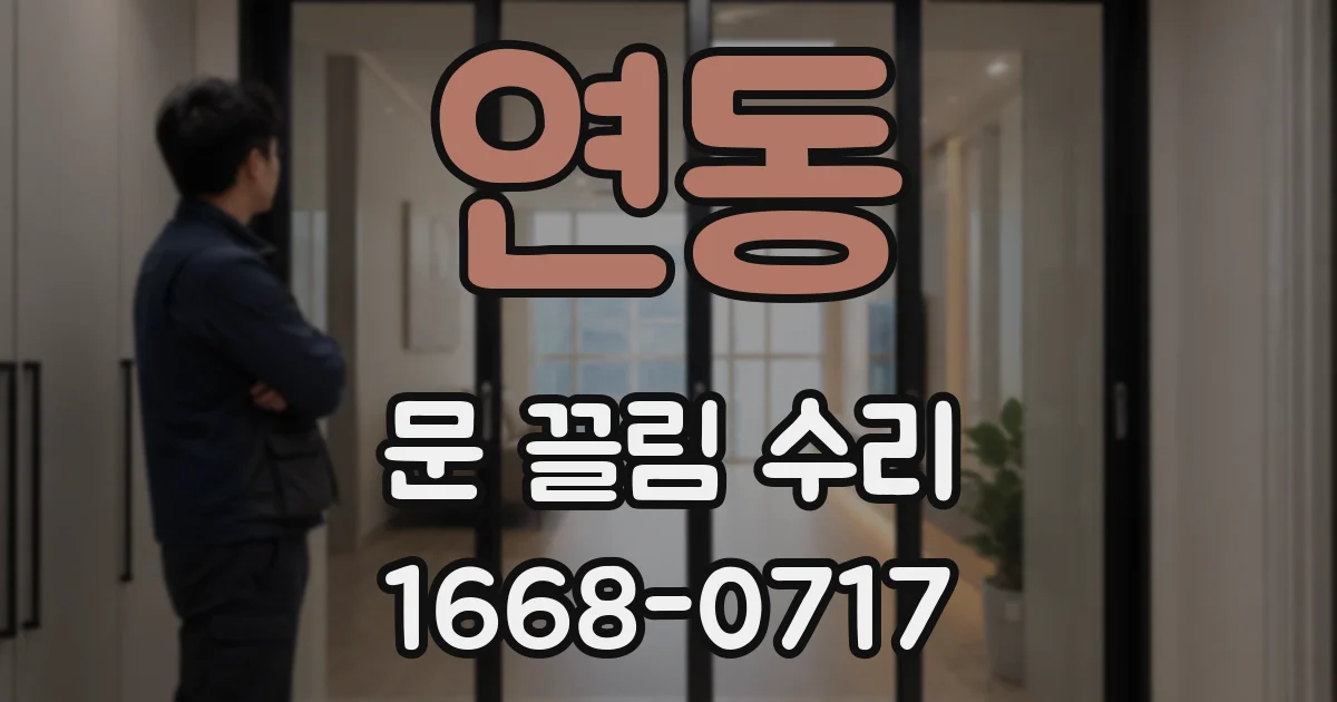 연동 문 끌림 수리