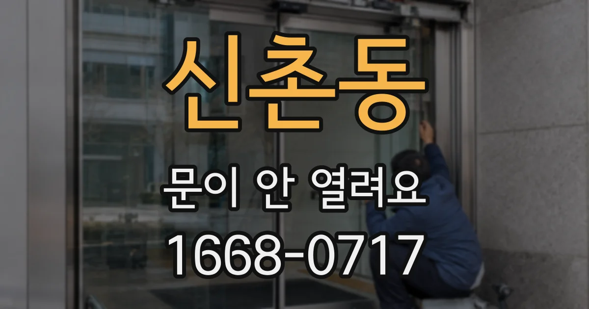 신촌동 문이 안 열려요
