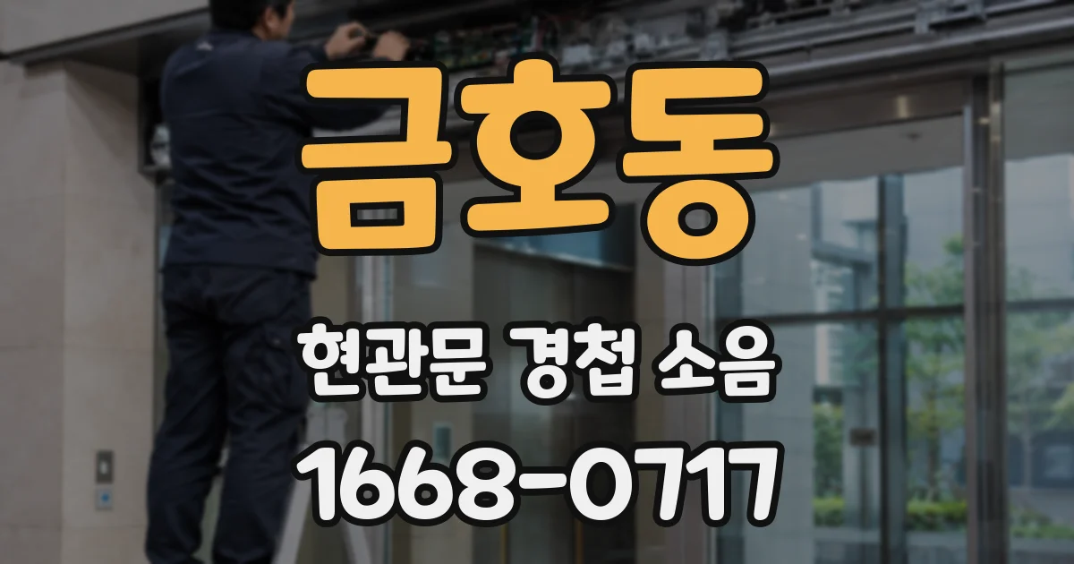 금호동 현관문 경첩 소음