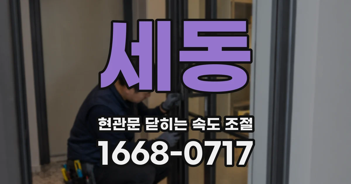 세동 현관문 닫히는 속도 조절