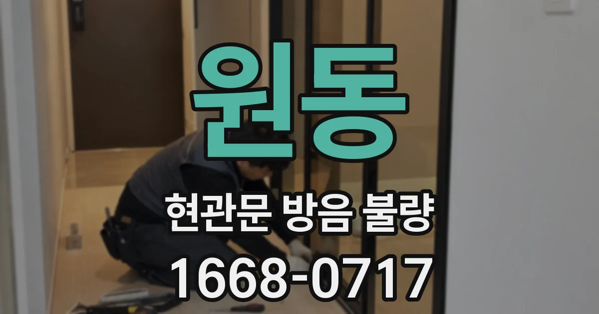 원동 현관문 방음 불량