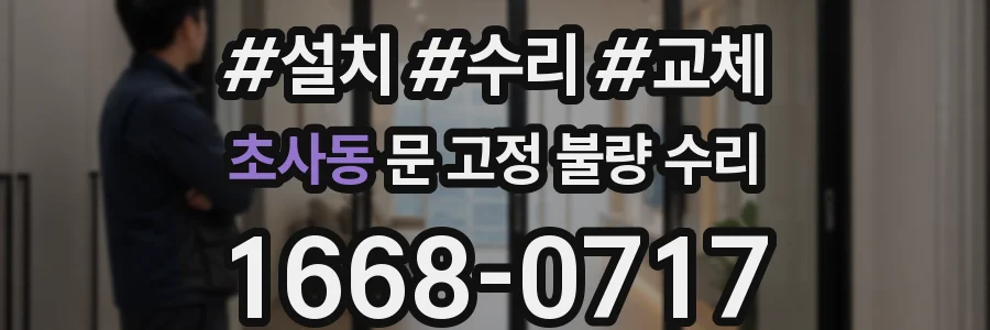 초사동 문 고정 불량 수리