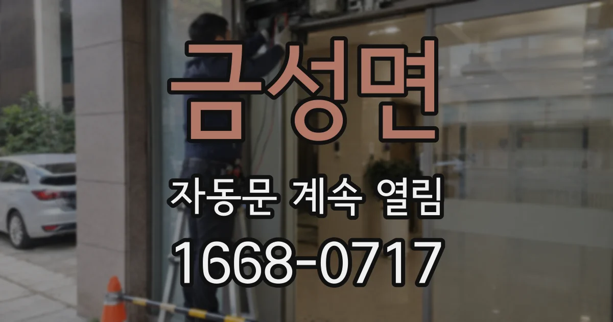 금성면 자동문 계속 열림