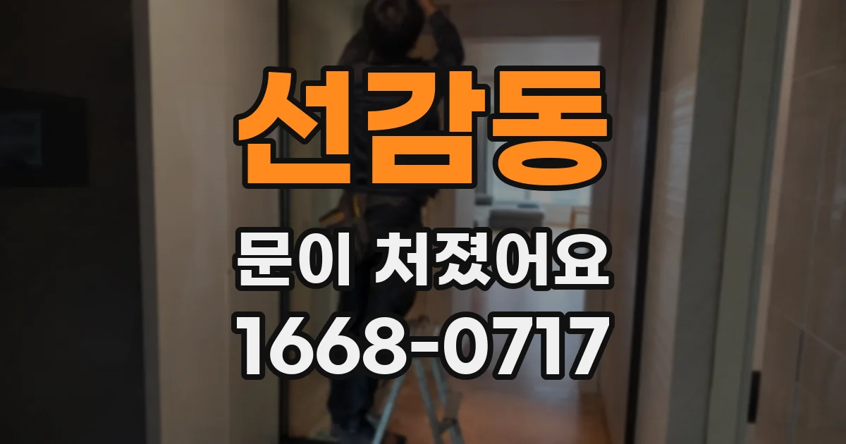 선감동 문이 처졌어요
