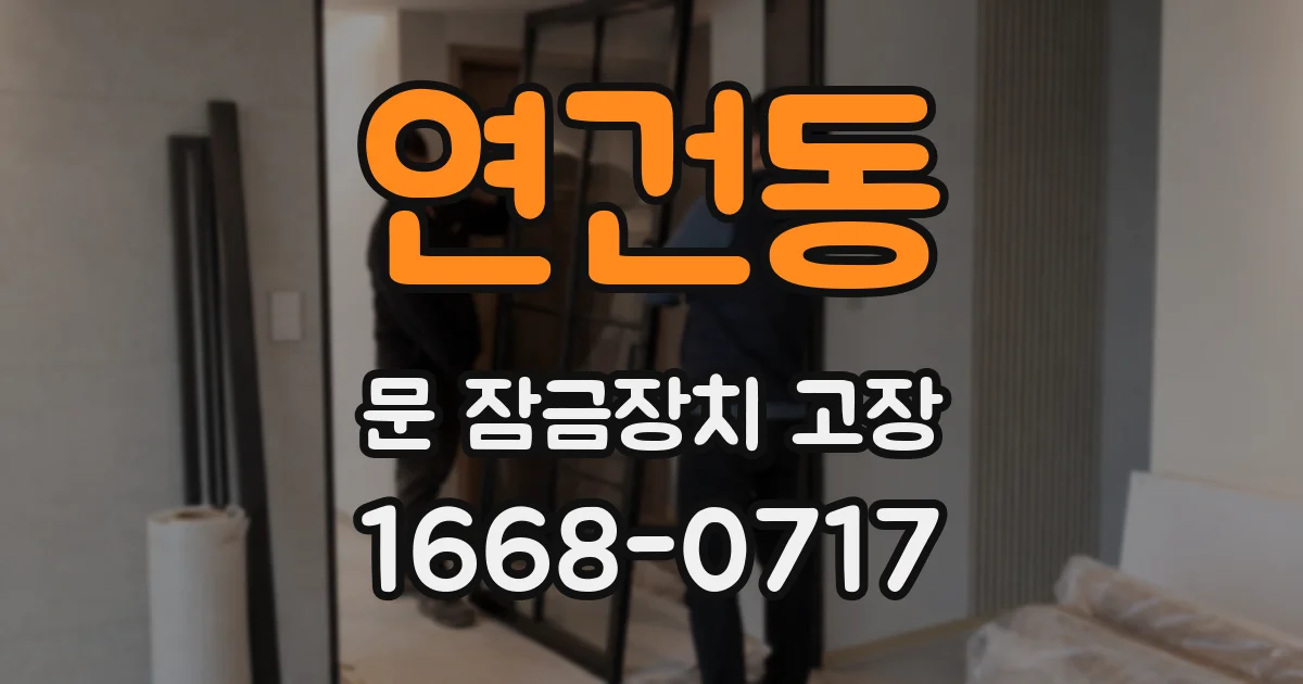 연건동 문 잠금장치 고장
