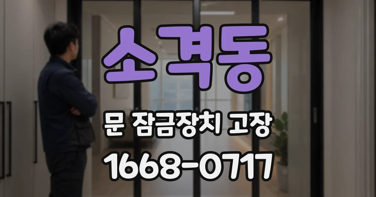 소격동 문 잠금장치 고장