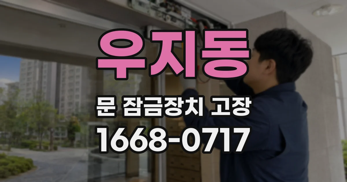 우지동 문 잠금장치 고장