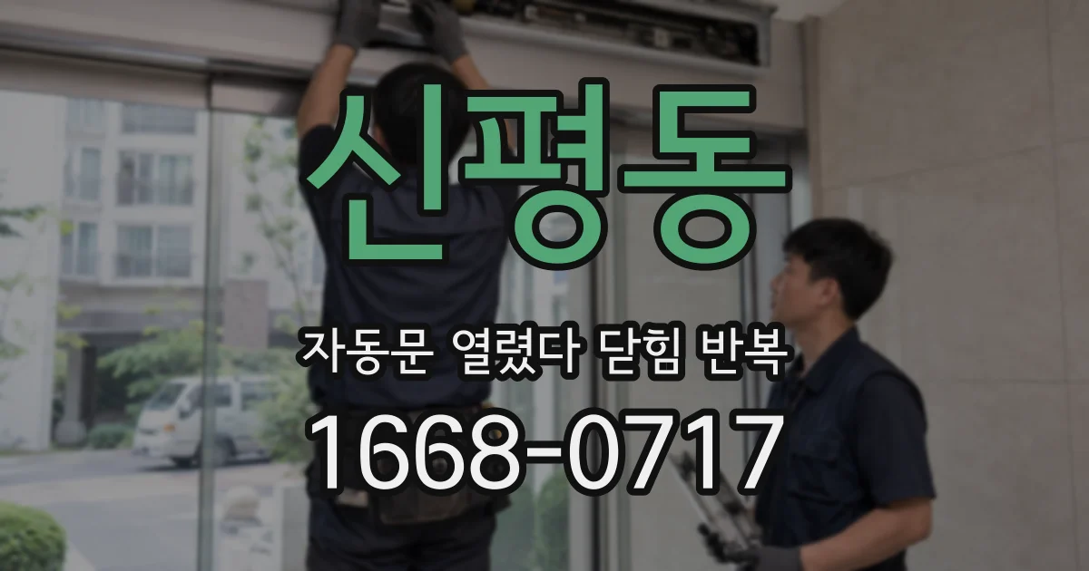 신평동 자동문 열렸다 닫힘 반복 증상은 문이 열렸다가 즉시 닫혀 버리거나, 잠시 멈춘 뒤 다시 움직일 때 확인됩니다.