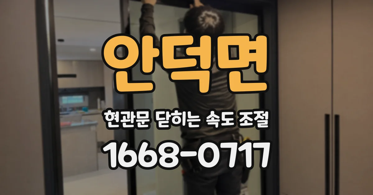 안덕면 현관문 닫히는 속도 조절
