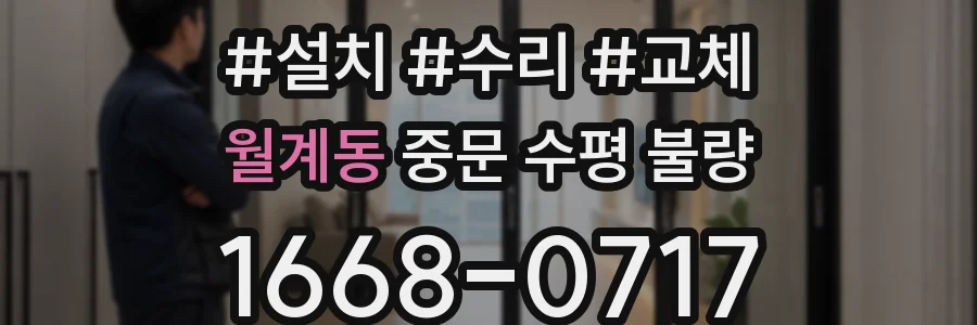 월계동 중문 수평 불량