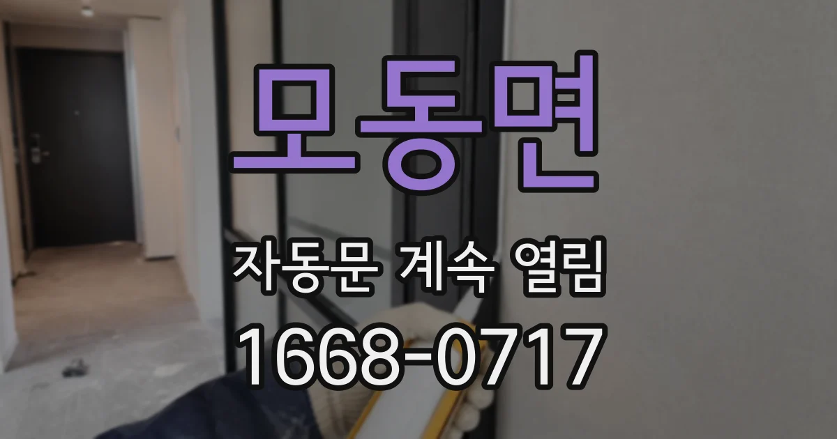 모동면 자동문 계속 열림