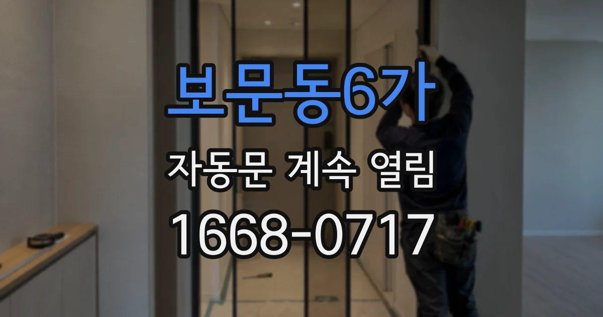 보문동6가 자동문 계속 열림