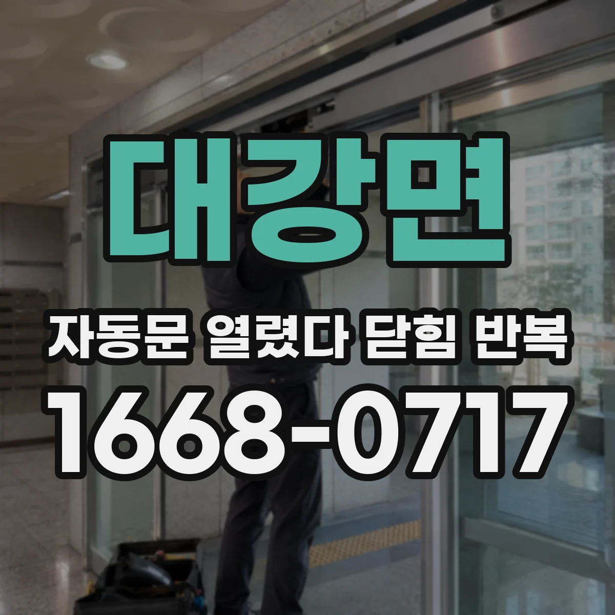 대강면 자동문 열렸다 닫힘 반복