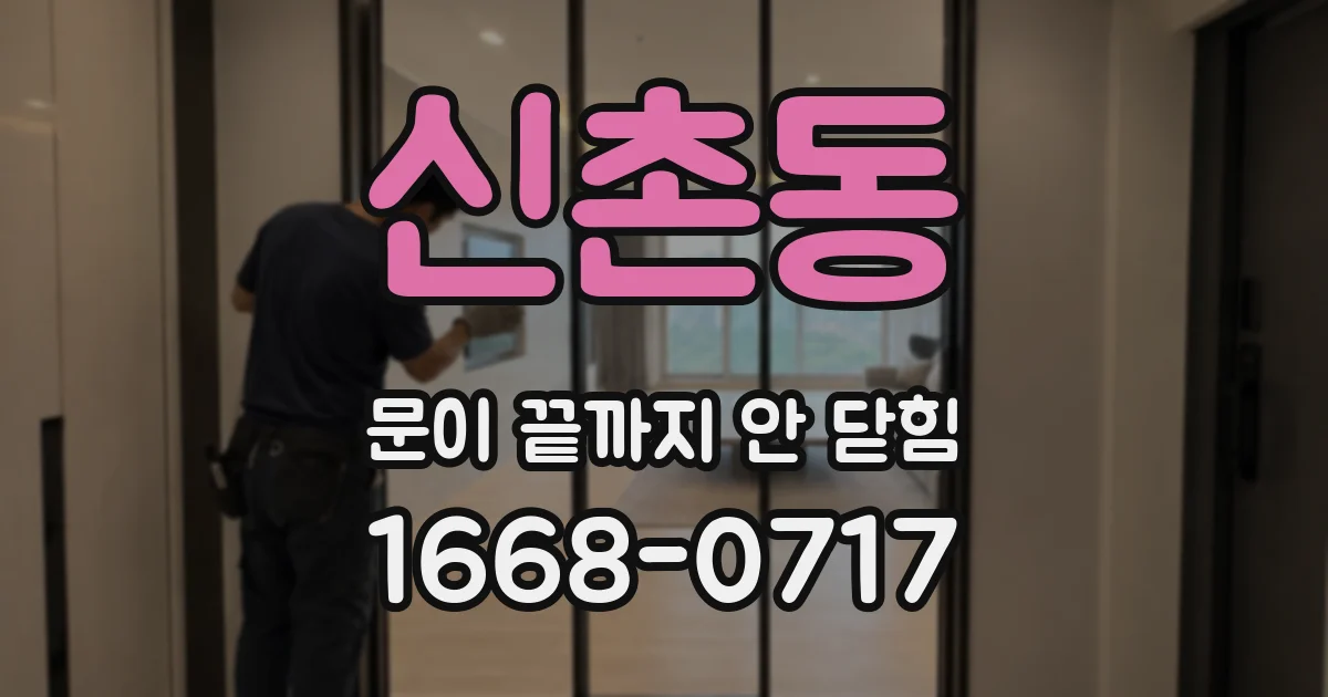 신촌동 문이 끝까지 안 닫힘