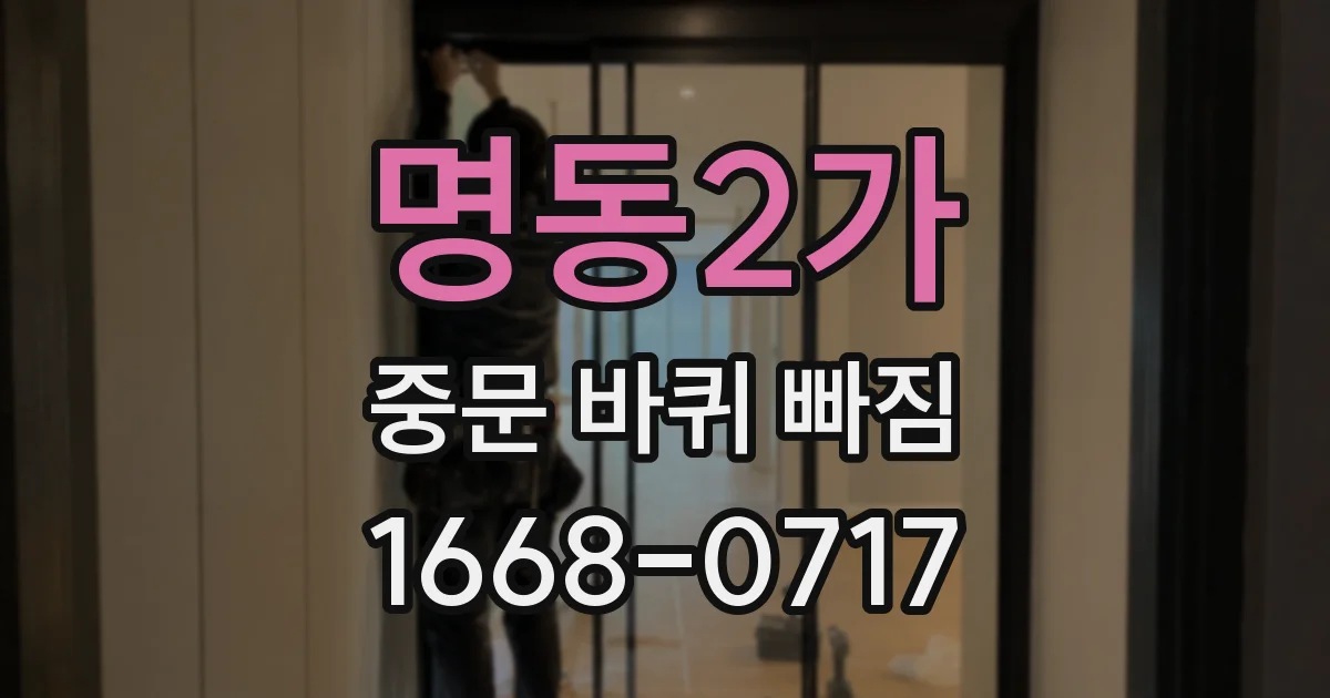 명동2가 중문 바퀴 빠짐