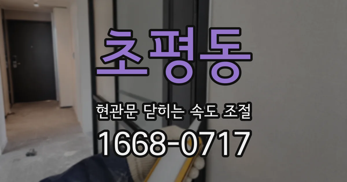 초평동 현관문 닫히는 속도 조절