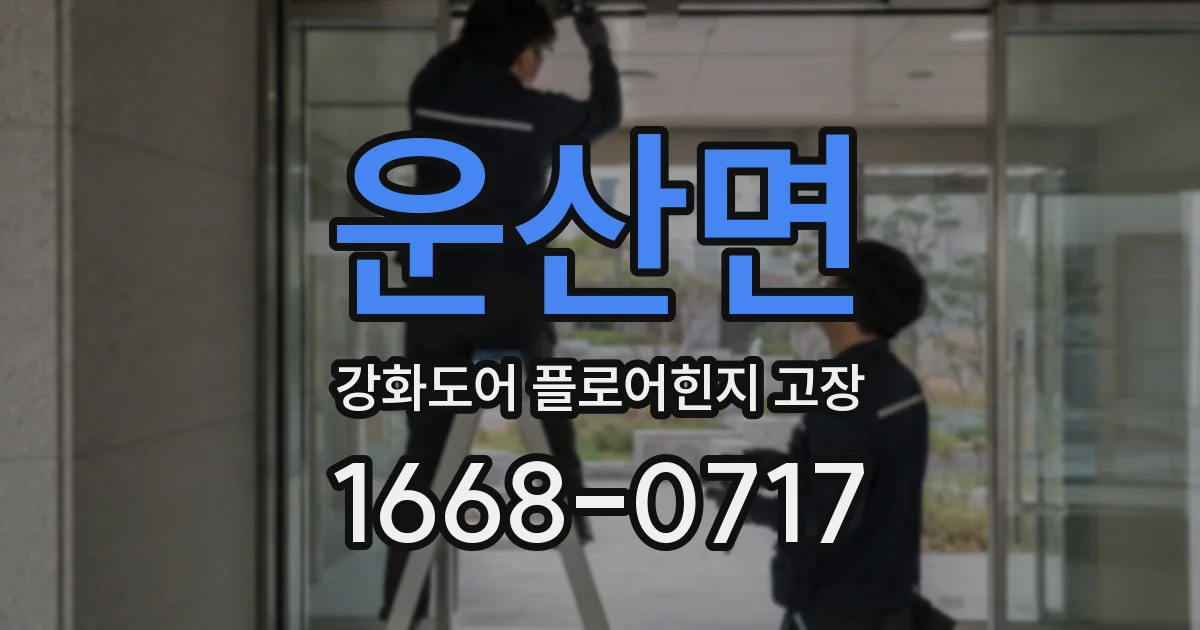 운산면 강화도어 플로어힌지 고장