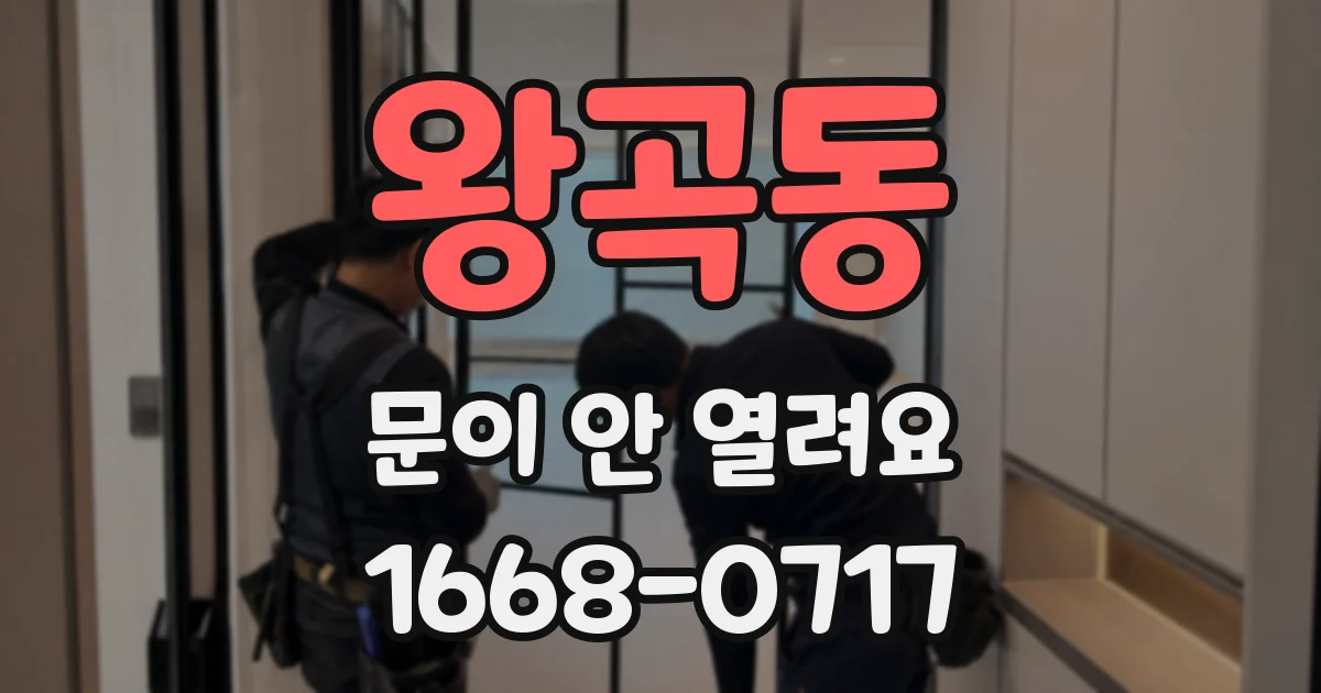 왕곡동 문이 안 열려요