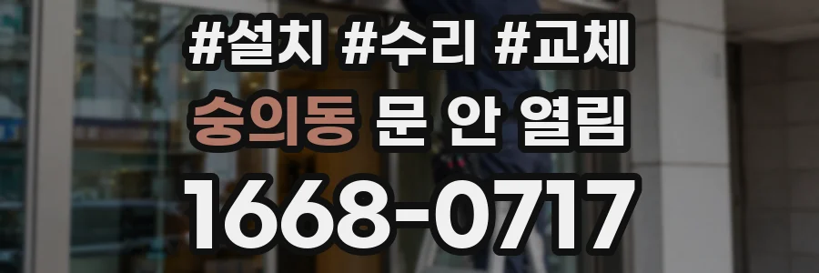 숭의동 문 안 열림