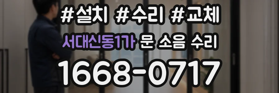 서대신동1가 문 소음 수리