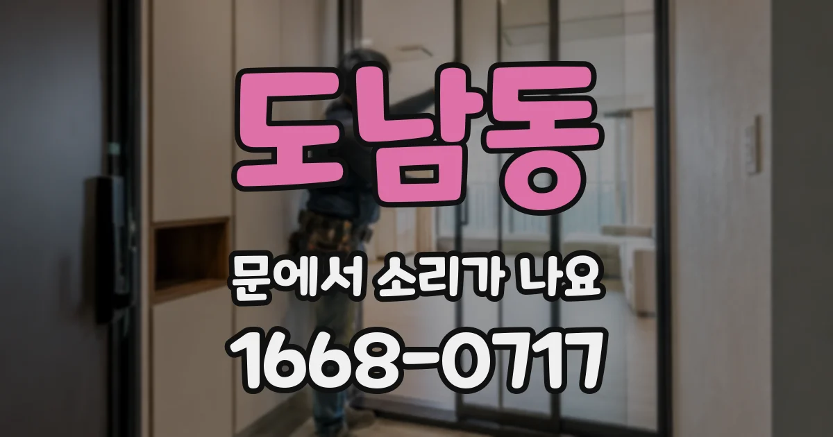 도남동 문에서 소리가 나요