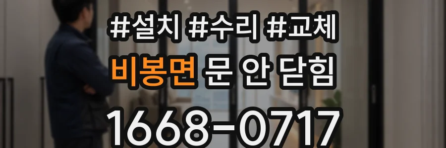 비봉면 문 안 닫힘