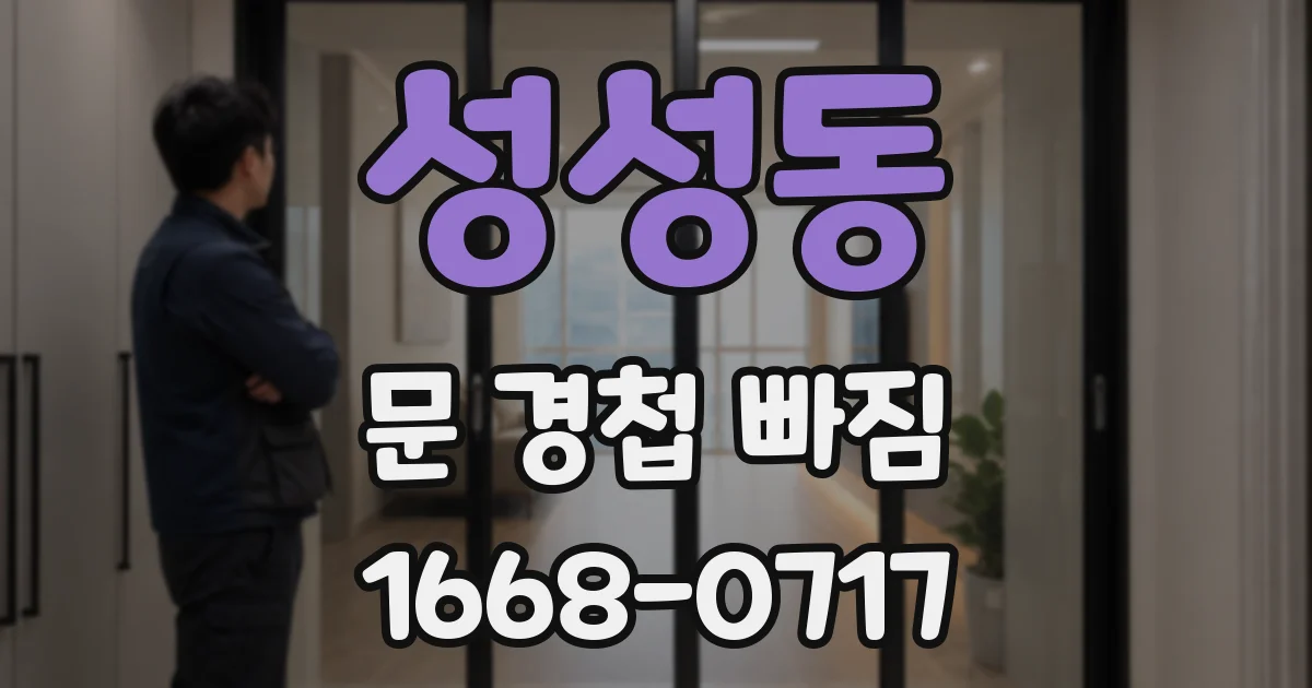 성성동 문 경첩 빠짐