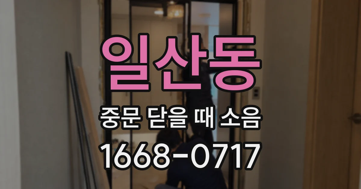 일산동 중문 닫을 때 소음