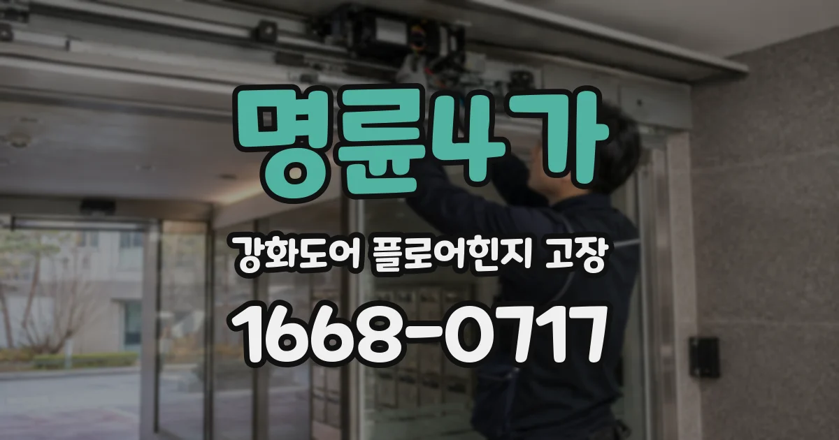 명륜4가 강화도어 플로어힌지 고장