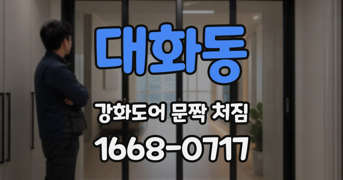 대화동 강화도어 문짝 처짐