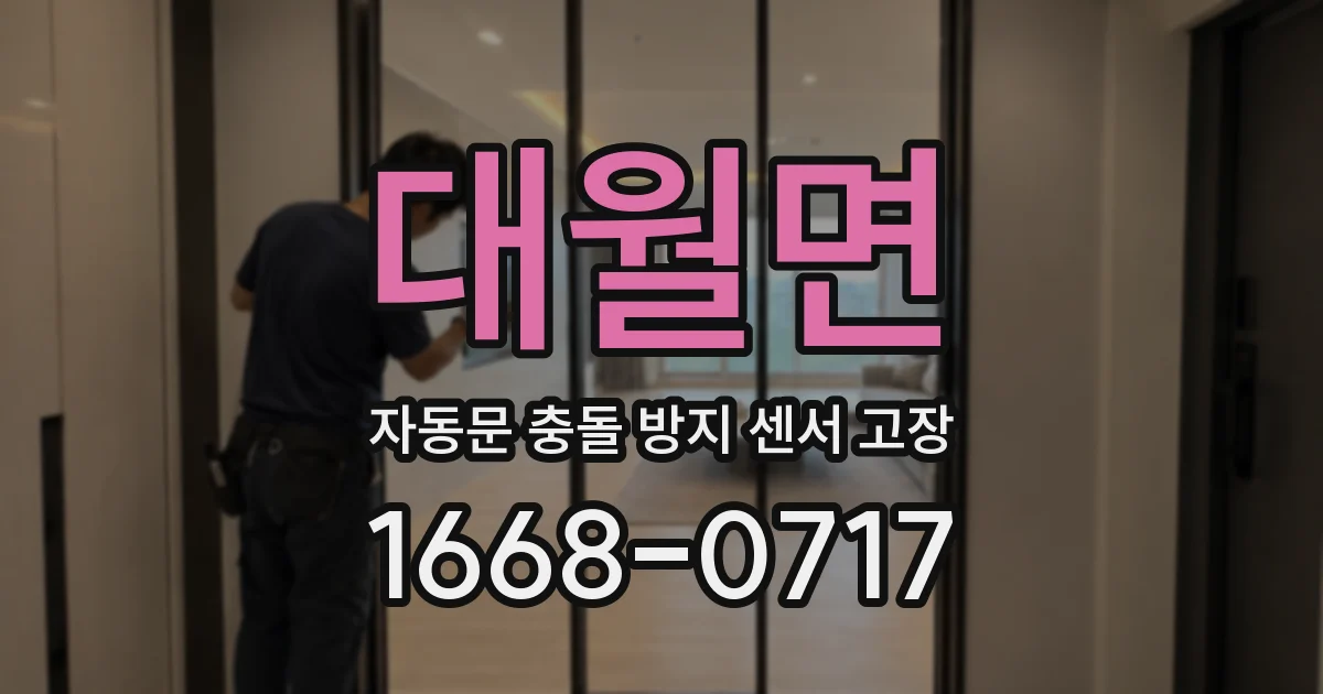 대월면 자동문 충돌 방지 센서 고장